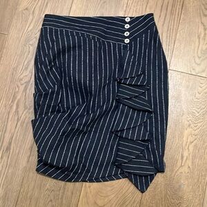 Eva Franco Anthropologie ruched pinstripe skirt size 4